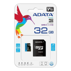 Карта памяти MicroSD 32GB A-DATA Premier Class 10 A1 (R-100Mb/s) UHS-1 + Adapter SD