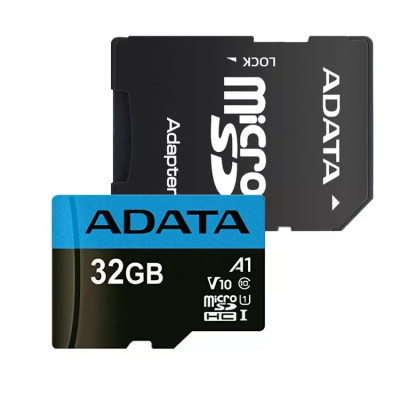 Карта памяти MicroSD 32GB A-DATA Premier Class 10 A1 (R-100Mb/s) UHS-1 + Adapter SD