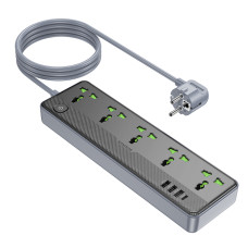 Сетевой фильтр BOROFONE BAC4A Lord 5 position socket(1C3A)(EU), черный
