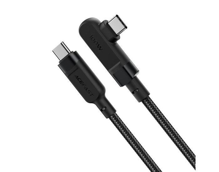 Кабель USB-C Acefast C5-03 Right angled aluminum alloy Type-C to Type-C (100W/2m) чорний