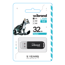 Флешка USB 3.2 Wibrand 32Gb Gen1 Marten Black