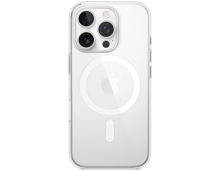 Чехол-силикон Clear Case with MagSafe and Animation iPhone 16 Pro прозрачный