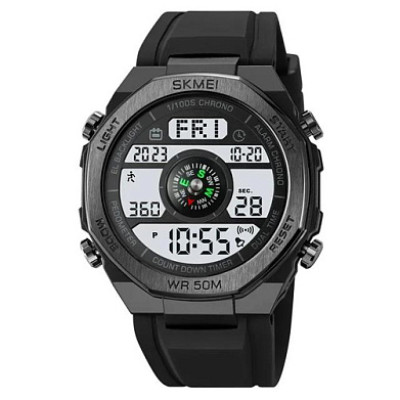 Часы наручные SKMEI (2209BKWT) Black/White, Compass, Pedometer