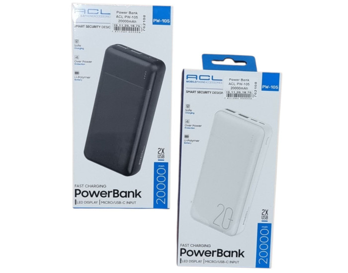 Портативная батарея (Power Bank) ACL PW-105 20000mAh