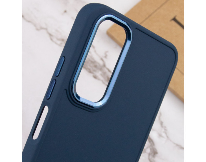 Чохол-силікон Bonbon Metal Style Samsung A54 (Синій / Cosmos Blue)
