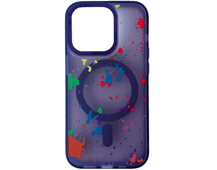 Чехол-силикон TPU+PC Flush with MagSafe для Apple iPhone 14 Pro Max  Dark Purple