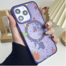 Чехол-силикон TPU+PC Flush with MagSafe для Apple iPhone 14 Pro Max  Dark Purple