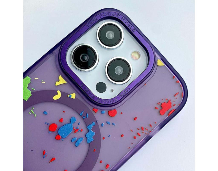 Чехол-силикон TPU+PC Flush with MagSafe для Apple iPhone 14 Pro Max  Dark Purple