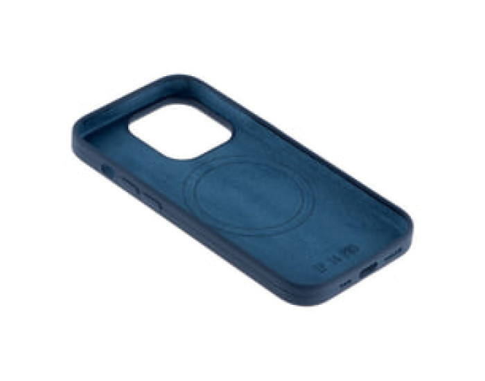 Чехол-силикон оригинал Full Soft Matte Case with MagSafe iPhone 14 Pro Max (темно-синий / Dark Blue)