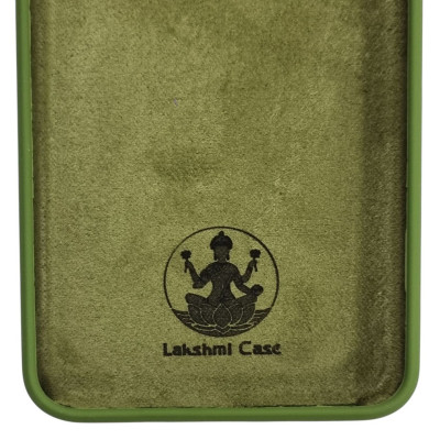 Чохол-силікон Silicone Lakshmi Full Camera Samsung A07 темно-зелений