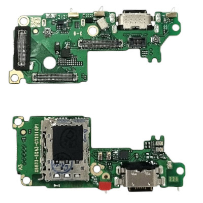 Шлейф для Infinix GT 30 Pro, конектора зарядки, мікрофона, з компонентами High Copy