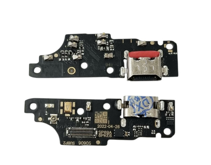 Шлейф для Motorola Moto E32, конектора зарядки, High Copy