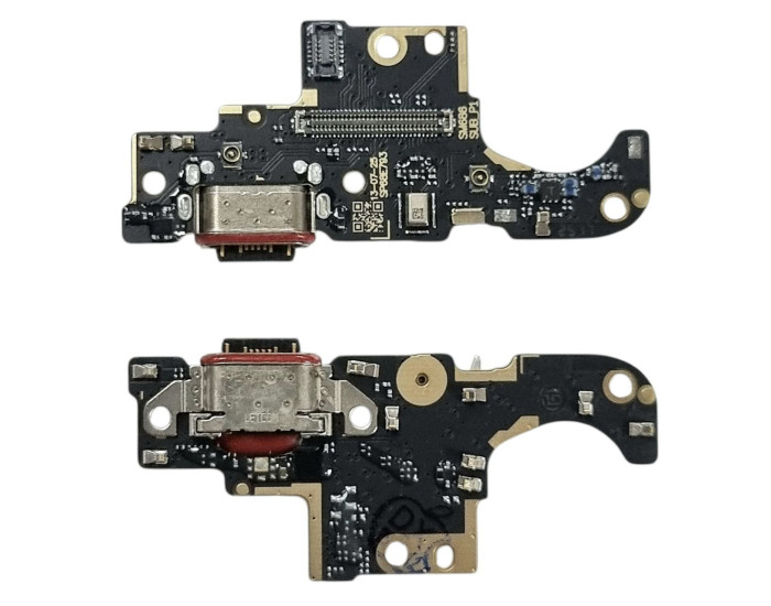 Шлейф для Motorola Moto G86, конектора зарядки, High Copy