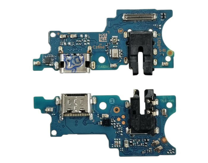 Шлейф для Samsung A07, коннектора зарядки, конектора наушников с микрофоном, High Copy