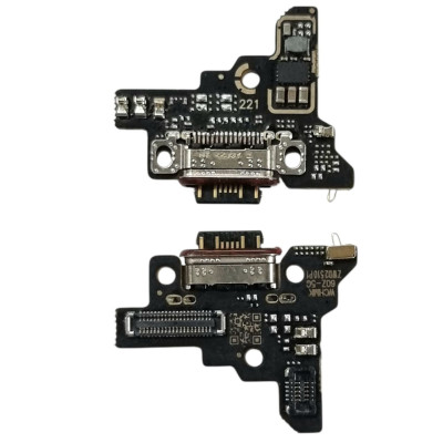 Шлейф для Xiaomi 13T Pro, коннектора зарядки, микрофона, с компонентами, High Copy