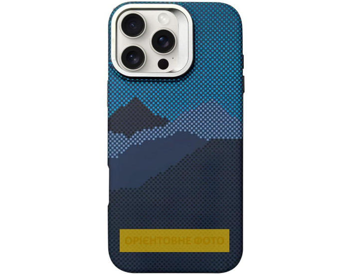Чехол TPU Pixel Craft With Magsafe iPhone 17 Pro Max, Mountian Blue