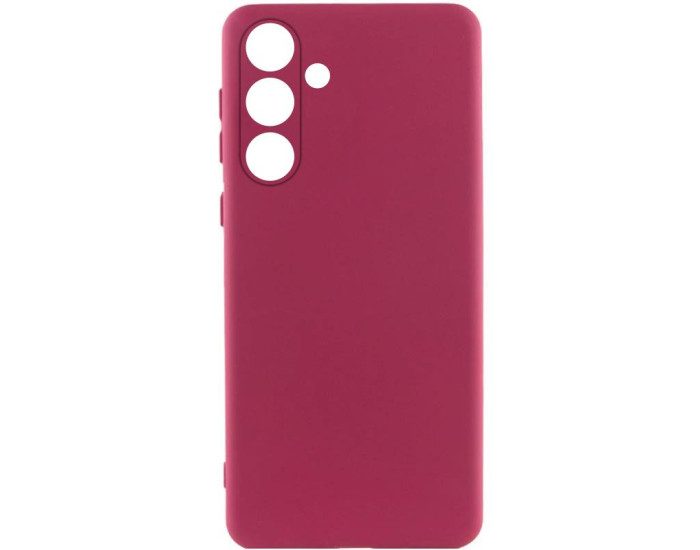 Чохол-силікон Silicone Lakshmi Full Camera Samsung S721 S25 FE, (Бордовий / Plum)