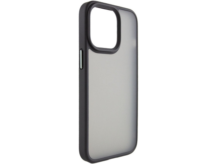 Чехол-силикон Metal Buttons Apple iPhone 14 Pro Max, Черный