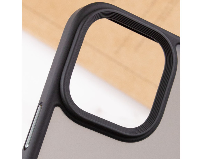 Чехол-силикон Metal Buttons Apple iPhone 14 Pro Max, Черный