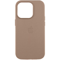 Кожаный чехол Leather Case MagSafe and Animation для Apple iPhone 16 Pro Max. Taupe