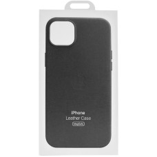 Кожаный чехол Leather Case MagSafe and Animation для Apple iPhone 16 Pro Max, Black
