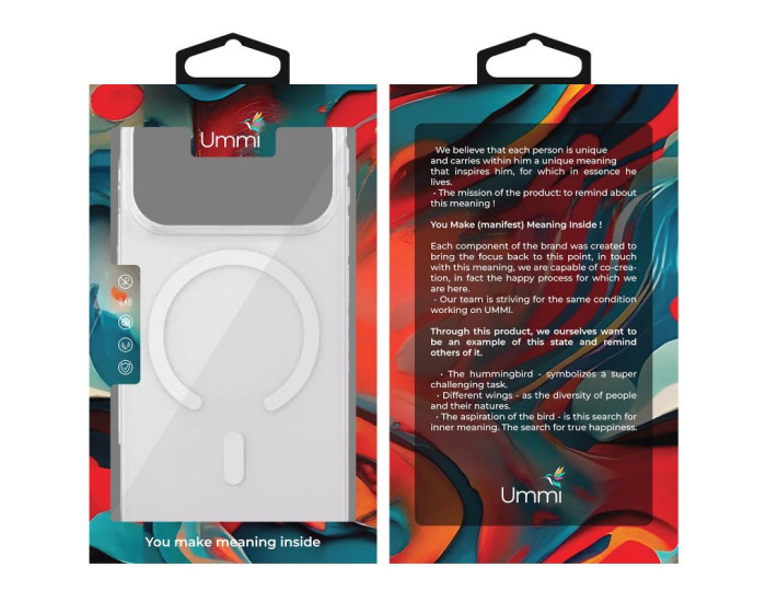 Чехол-силикон Ummi Transparent with MagSafe Apple iPhone 17 Pro Max Прозрачный