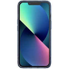 Чехол-силикон Nilkin Nature Pro Magnetic  iPhone 15 Синий прозрачный