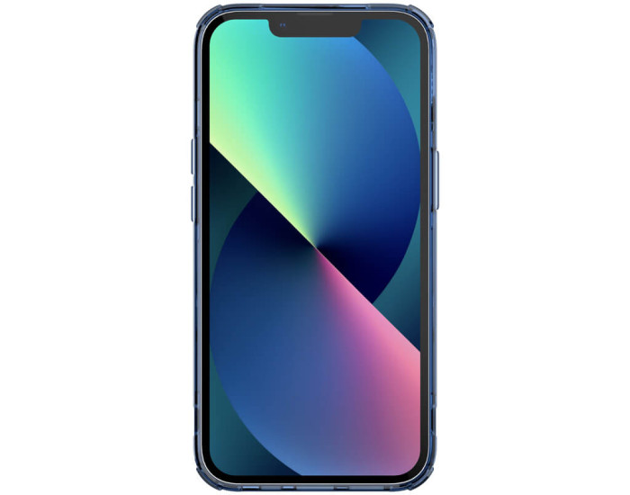 Чехол-силикон Nilkin Nature Pro Magnetic  iPhone 15 Синий прозрачный
