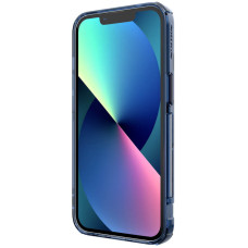 Чехол-силикон Nilkin Nature Pro Magnetic  iPhone 15 Синий прозрачный