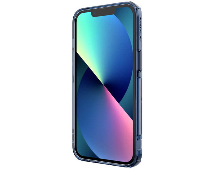 Чехол-силикон Nilkin Nature Pro Magnetic  iPhone 15 Синий прозрачный