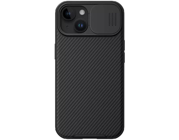 Карбоновая-накладка Nillkin Camshield Pro iPhone 15 Black