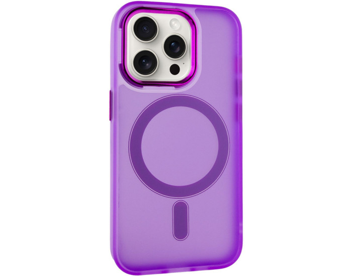 Чехол-силикон TPU+PC Lily with MagSafe iPhone 14 Pro Max. Purple
