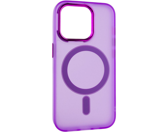 Чехол-силикон TPU+PC Lily with MagSafe iPhone 14 Pro Max. Purple