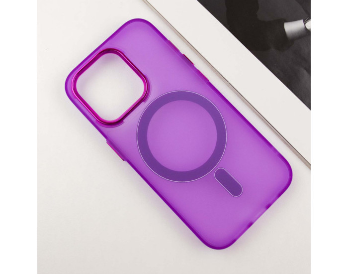 Чехол-силикон TPU+PC Lily with MagSafe iPhone 14 Pro Max. Purple