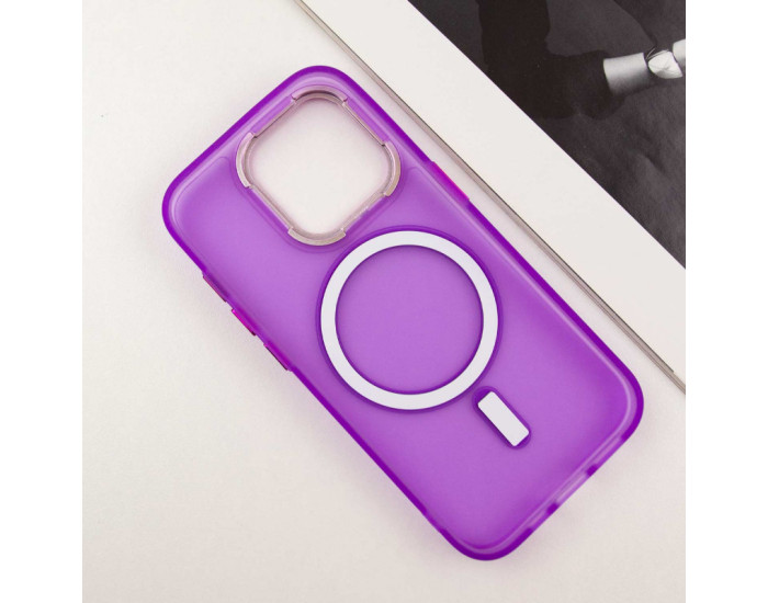 Чехол-силикон TPU+PC Lily with MagSafe iPhone 14 Pro Max. Purple