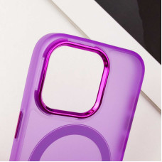 Чехол-силикон TPU+PC Lily with MagSafe iPhone 14 Pro Max. Purple