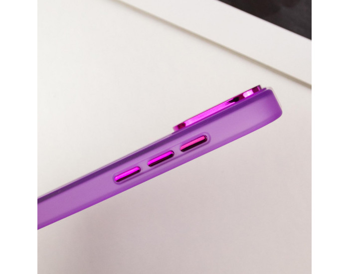 Чехол-силикон TPU+PC Lily with MagSafe iPhone 14 Pro Max. Purple