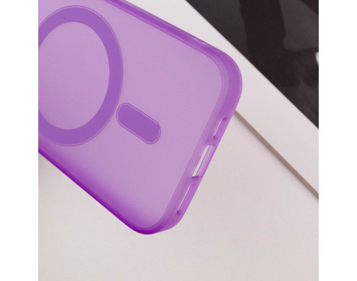 Чехол-силикон TPU+PC Lily with MagSafe iPhone 14 Pro Max. Purple