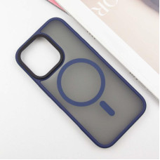Чехол-силикон Metal Buttons with MagSafe Apple iPhone 16 Pro Max, Синий
