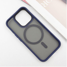 Чехол-силикон Metal Buttons with MagSafe Apple iPhone 16 Pro Max, Синий