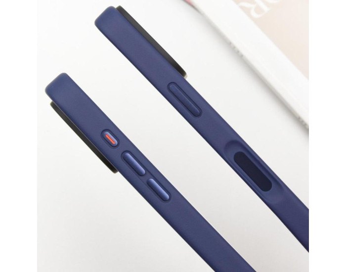 Чехол-силикон Metal Buttons with MagSafe Apple iPhone 16 Pro Max, Синий
