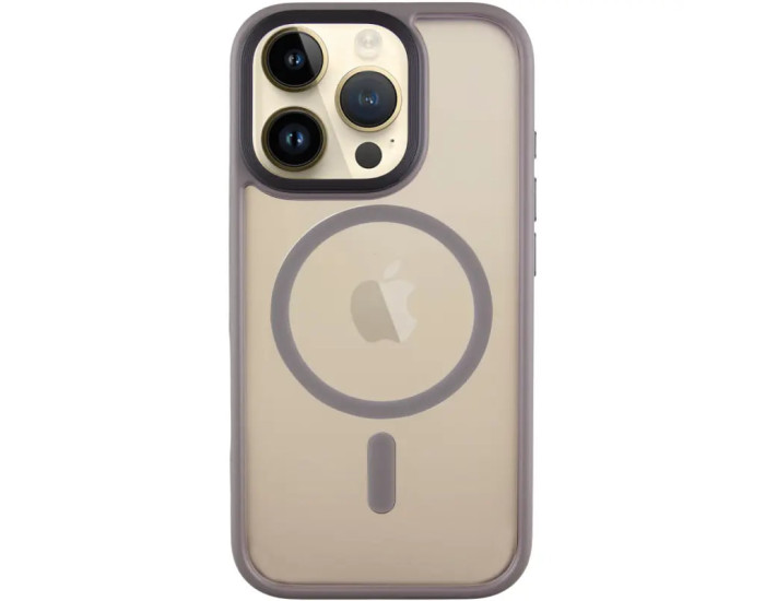 Чехол-силикон Metal Buttons with MagSafe Apple iPhone 16 Pro Max, Серый