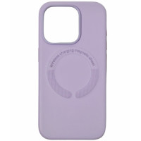 Чохол шкіряний Leather Case with MagSafe iPhone 13 Pro Max, бузковий