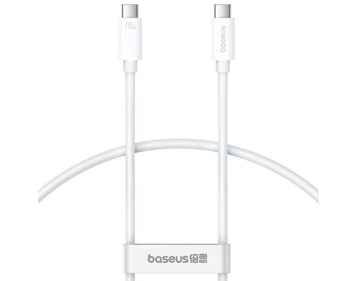 Кабель Baseus Superior Series 2 USB4 Full-Function Type-C to Type-C (240W/ 1m) (P10365200211), Moon White