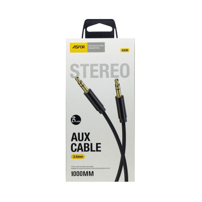 Кабель AUX 3.5 Aspor A230 (3.5мм/1м) черный