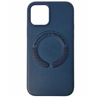 Чохол шкіряний Leather Case with MagSafe iPhone 14 Pro Max, Midnight