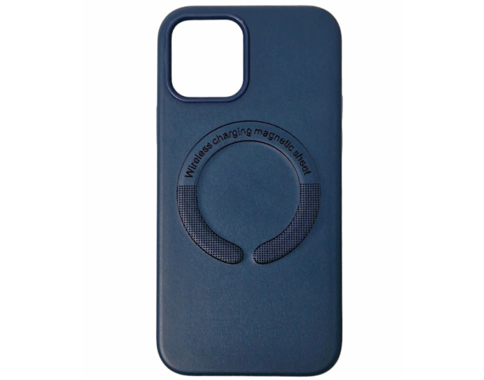 Чохол шкіряний Leather Case with MagSafe iPhone 14 Pro Max, Midnight