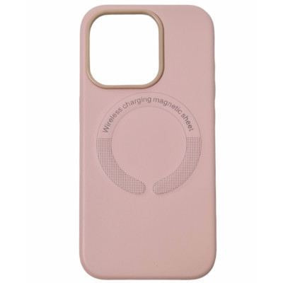 Чохол Leather Case with MagSafe iPhone 15 Pro Sand Pink