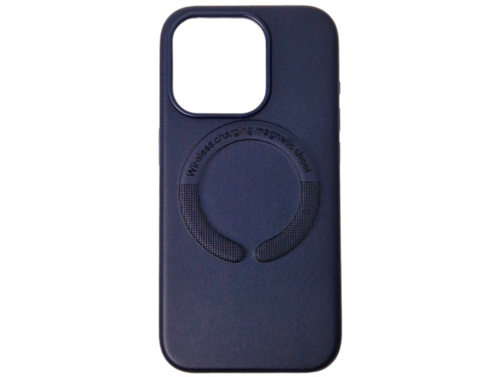 Чохол шкіряний Leather Case with MagSafe iPhone 15 Pro, фіолетовий