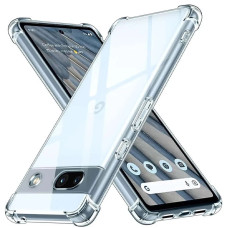 Чохол-силікон Getman посилені кути Google Pixel 7, Прозорий